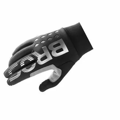 Rockbros jesenné zateplené cyklistické rukavice, čierne S209BK