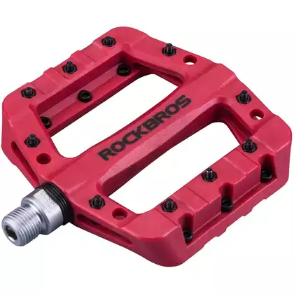 Rockbros pedały rowerowe platformowe nylon czerwone 2017-12CRD