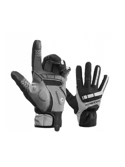 Rockbros prechodné cyklistické rukavice, membrány, čierne a šedé S173BGR