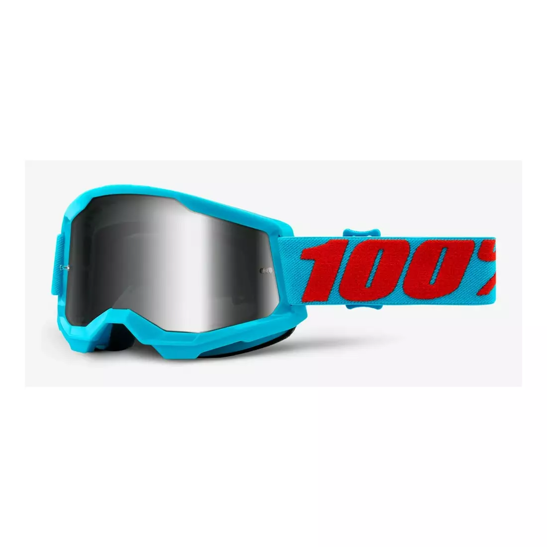 100% Cyklistické okuliare STRATA 2 (strieborné zrkadlové sklá Anti-Fog, LT 25%+/-5%) summit STO-50421-252-08