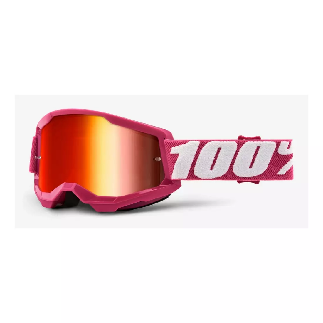 100% Cyklistické okuliare STRATA 2 (zrkadlové červené sklá Anti-Fog, LT 38%+/-5%) fletcher STO-50421-251-06
