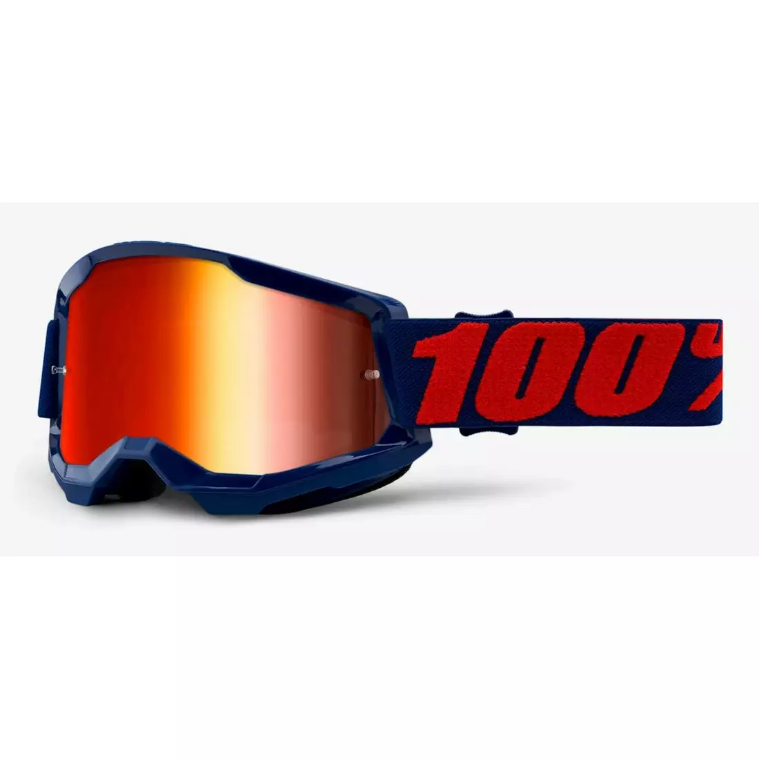 100% Cyklistické okuliare STRATA 2 (zrkadlové červené sklá Anti-Fog, LT 38%+/-5%) masego STO-50421-251-09