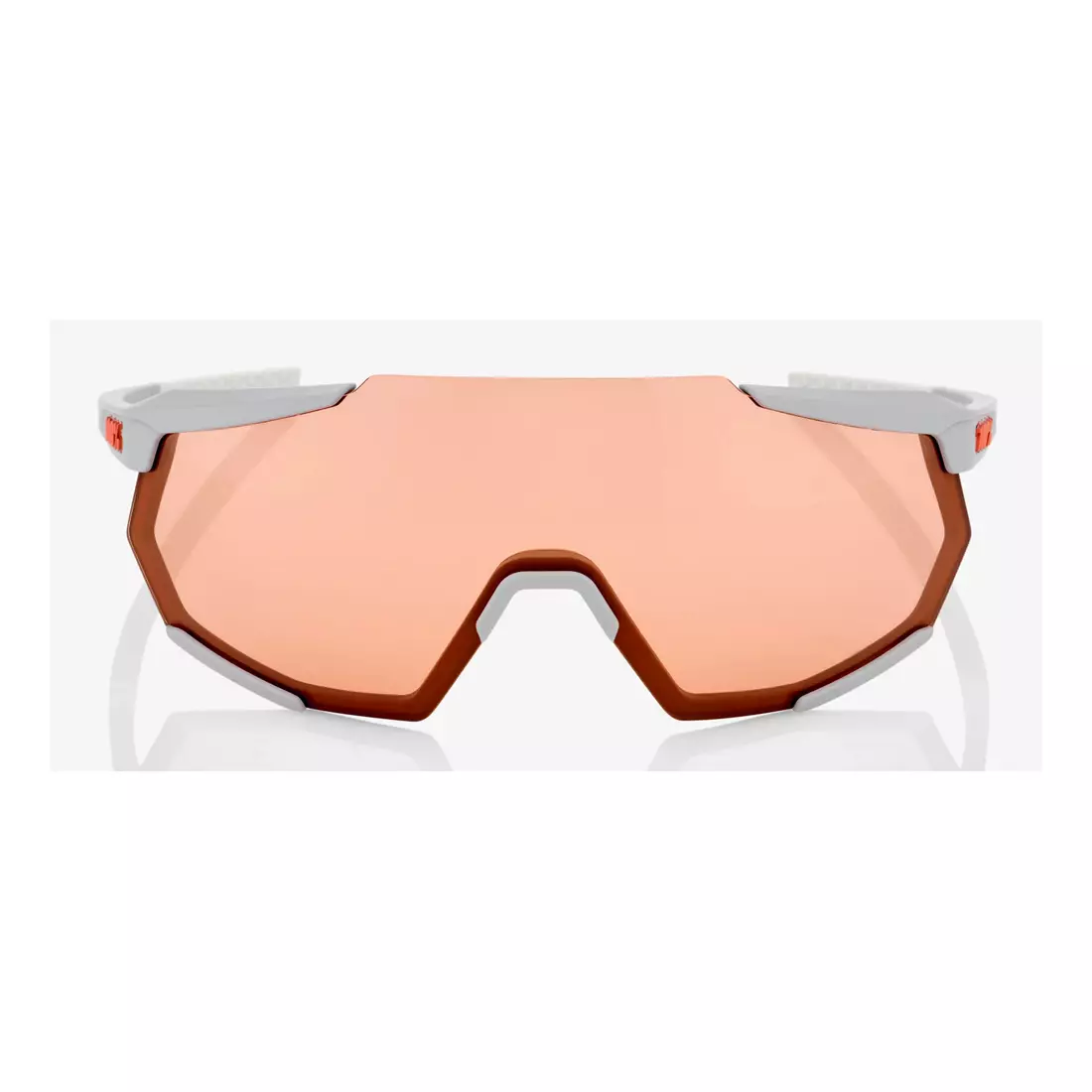 100% Športové okuliare RACETRAP (koralové šošovky, LT 52% + číre šošovky, LT 93%) soft tact stone grey STO-61037-289-79