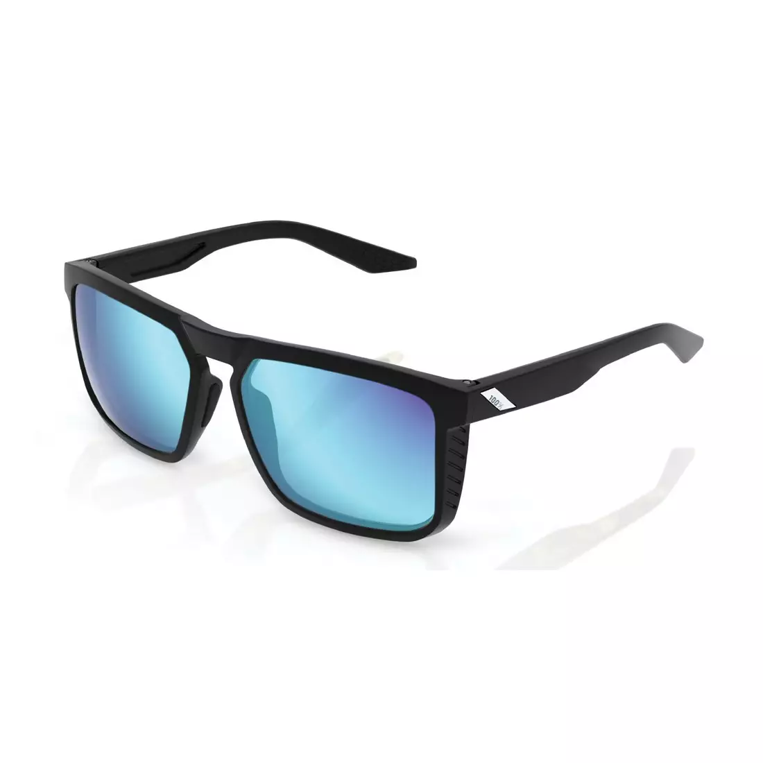 100% Športové okuliare RENSHAW (modré viacvrstvové zrkadlové okuliare, LT 15%) matte black STO-61038-019-75