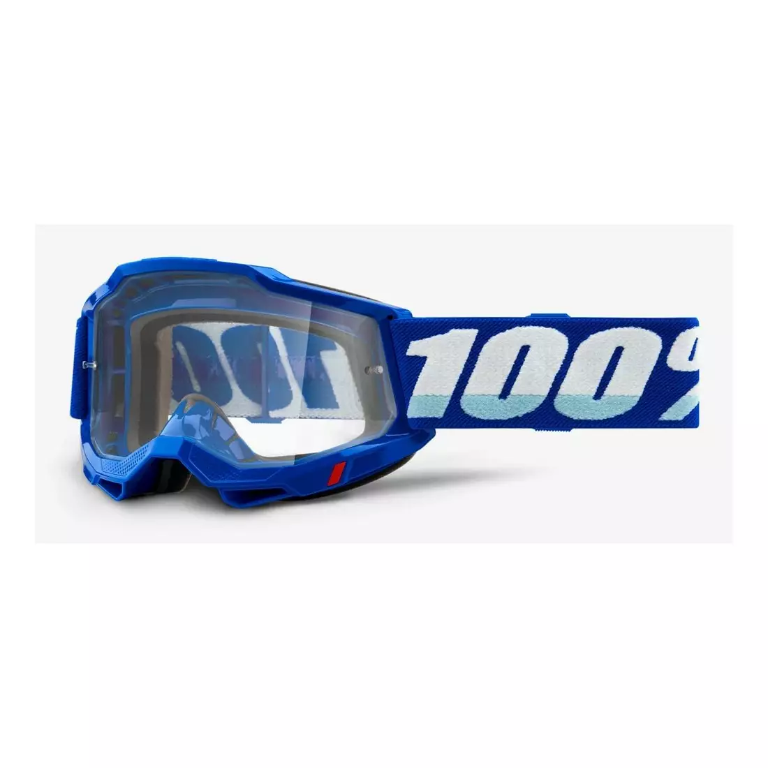 100% cyklistické okuliare ACCURI 2 (číre sklá Anti-Fog,  LT 88%-92%) blue STO-50221-101-02