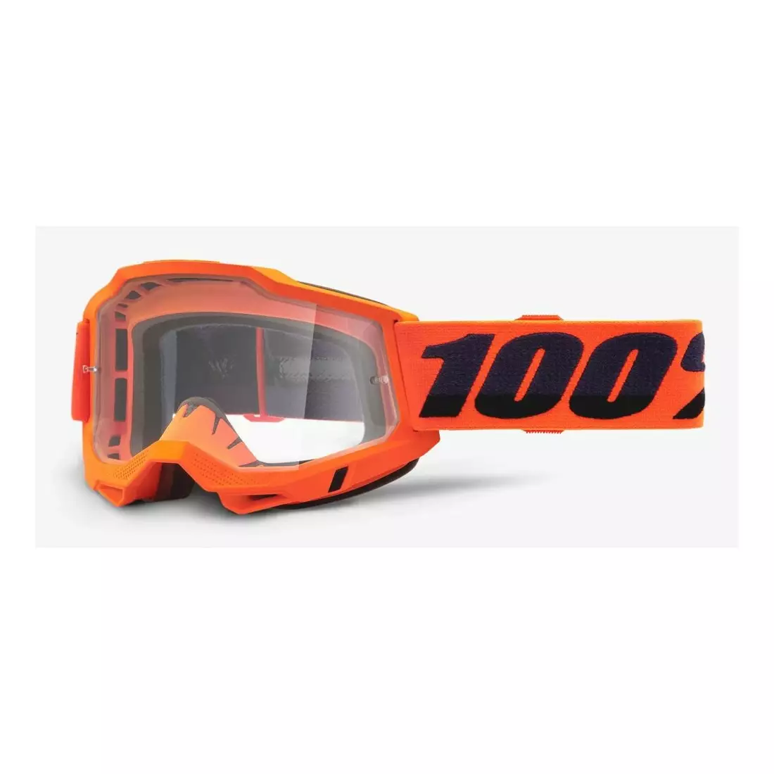 100% cyklistické okuliare ACCURI 2 (číre sklá Anti-Fog, LT 88%-92%) orange STO-50221-101-05