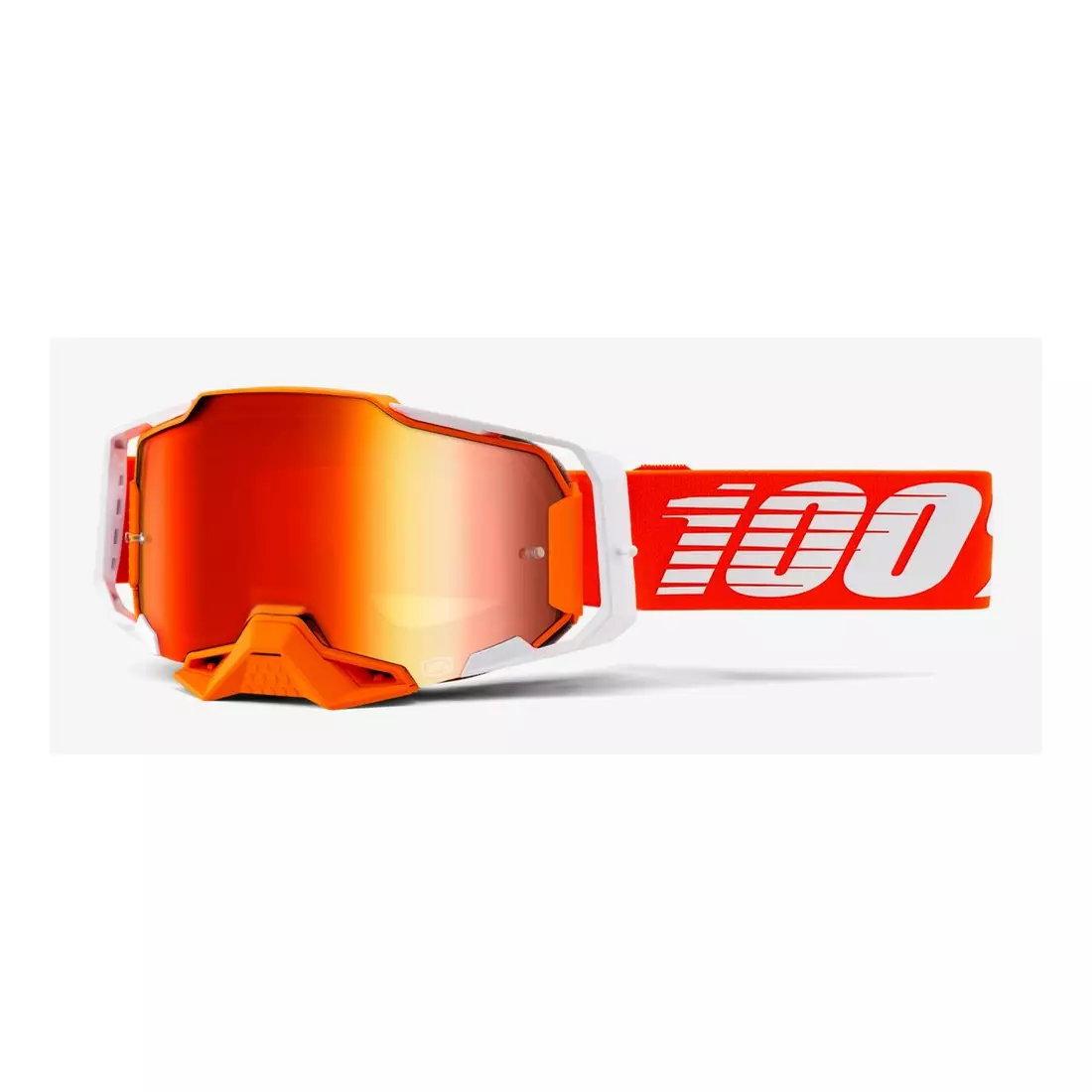 100% cyklistické okuliare ARMEGA (červené zrkadlové sklo, LT 38%+/-5%) regal STO-50721-251-07