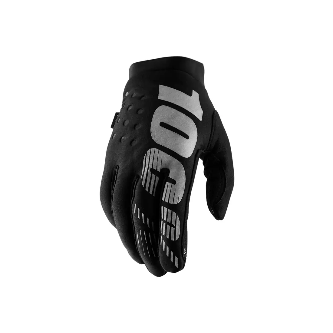 100% dámske cyklistické rukavice BRISKER black grey STO-11016-057-10