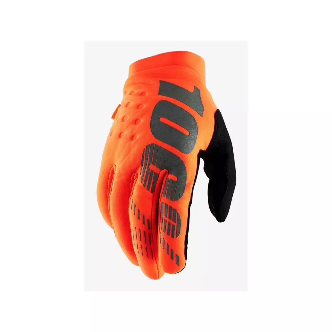 100% juniorské cyklistické rukavice BRISKER orange-black STO-10016-260-06