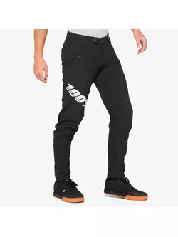 100% pánske cyklistické nohavice R-CORE X black white 