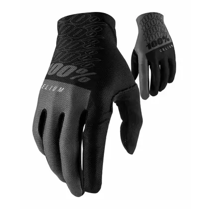 100% pánske cyklistické rukavice CELIUM black grey STO-10005-057-12