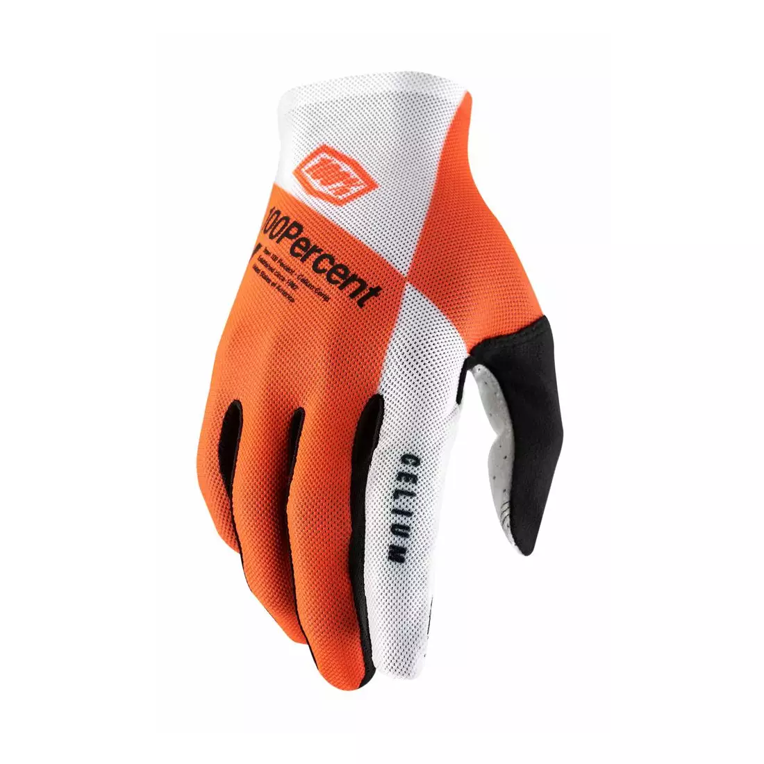 100% pánske cyklistické rukavice CELIUM fluo orange white STO-10005-444-12