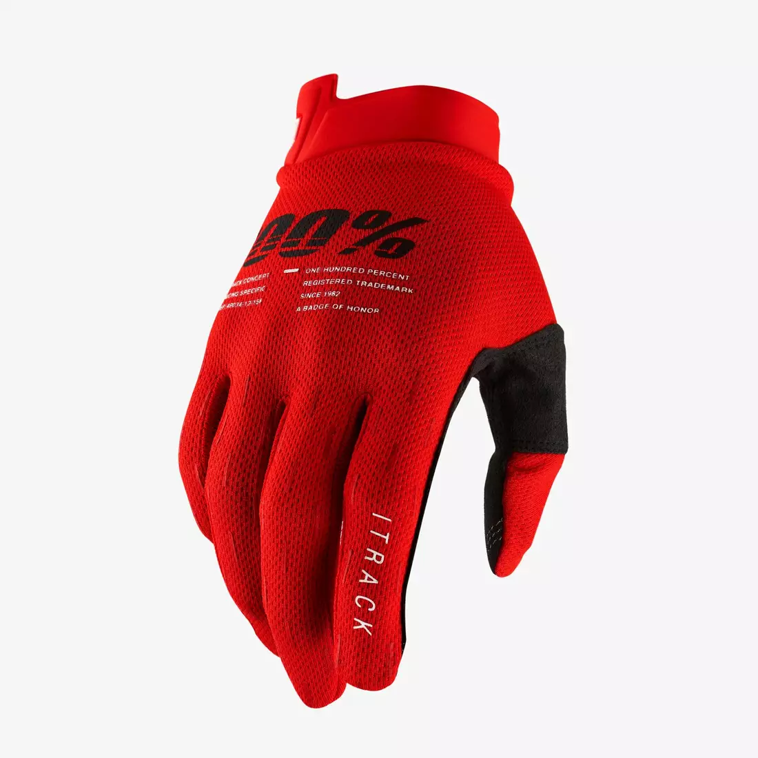 100% pánske cyklistické rukavice ITRACK red STO-10015-003-12