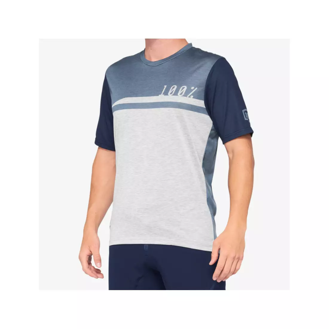 100% pánske športové tričko AIRMATIC steel blue grey 