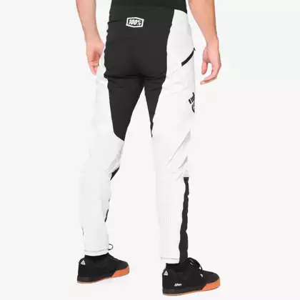 100% pánske cyklistické nohavice R-CORE X čierna a biela