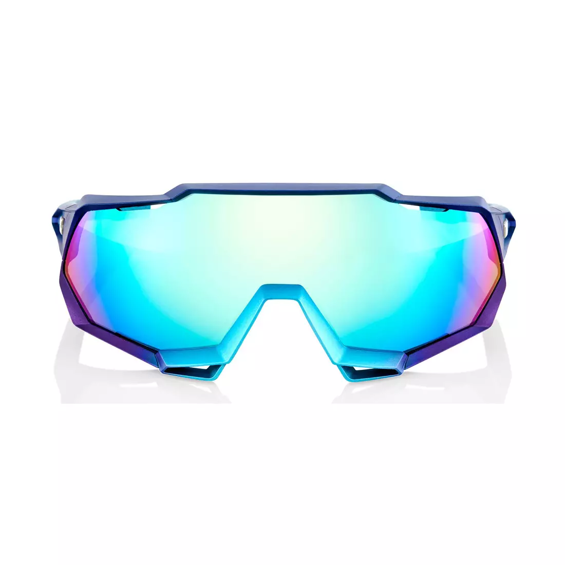 100% športové okuliare SPEEDCRAFT (blue multilayer mirror, LT 12% + clear glass, LT 93%) matte metallic into the fade STO-61023-390-69