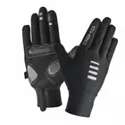DEKO GLA-001 zateplené cyklistické rukavice gélové, čierne