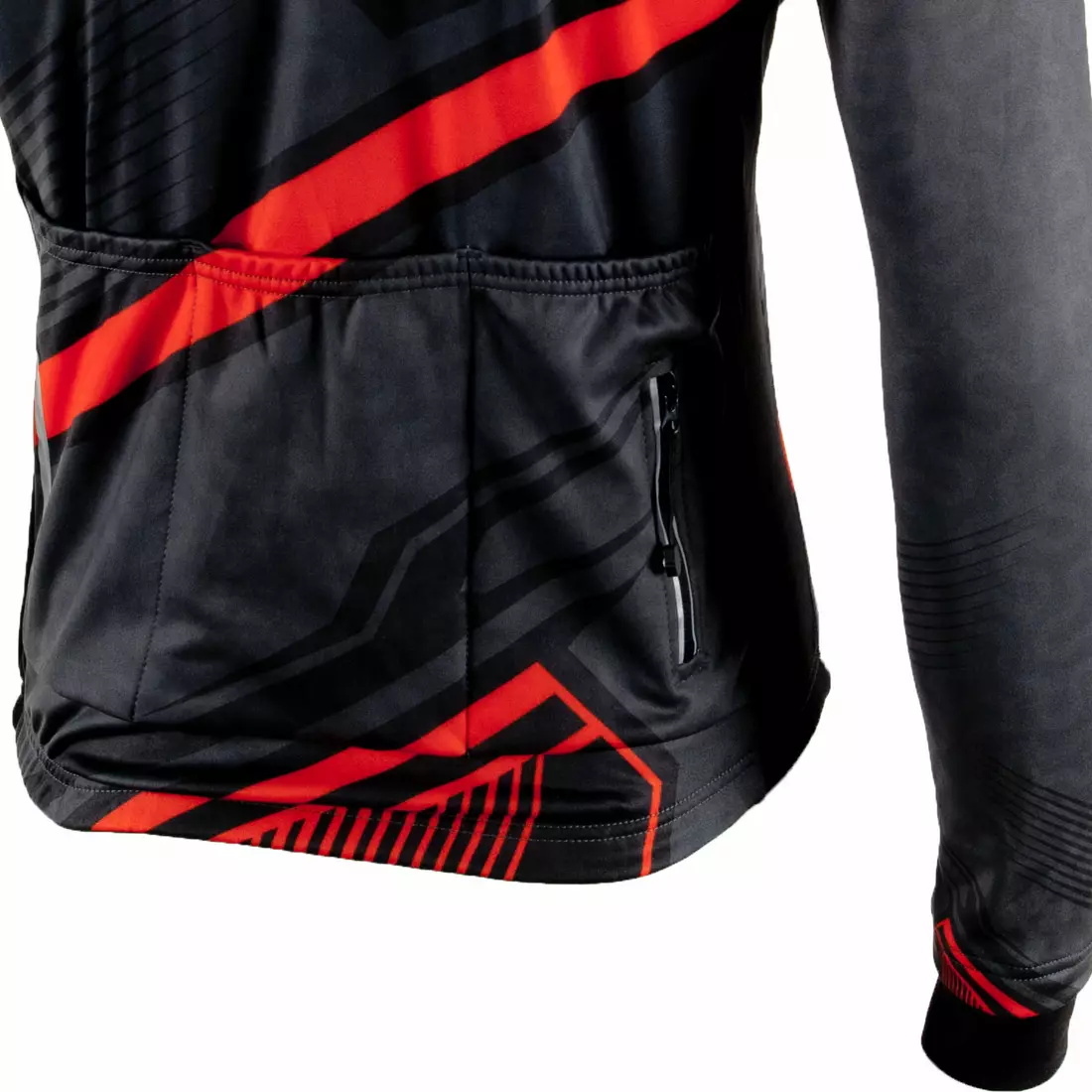 DEKO MNK-001-09 pánsky cyklistický dres s dlhým rukávom, červený
