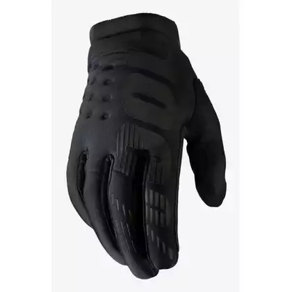 Rękawiczki 100% BRISKER Youth Glove black grey roz. L (długość dłoni 159-171 mm) (NEW) STO-10016-057-06