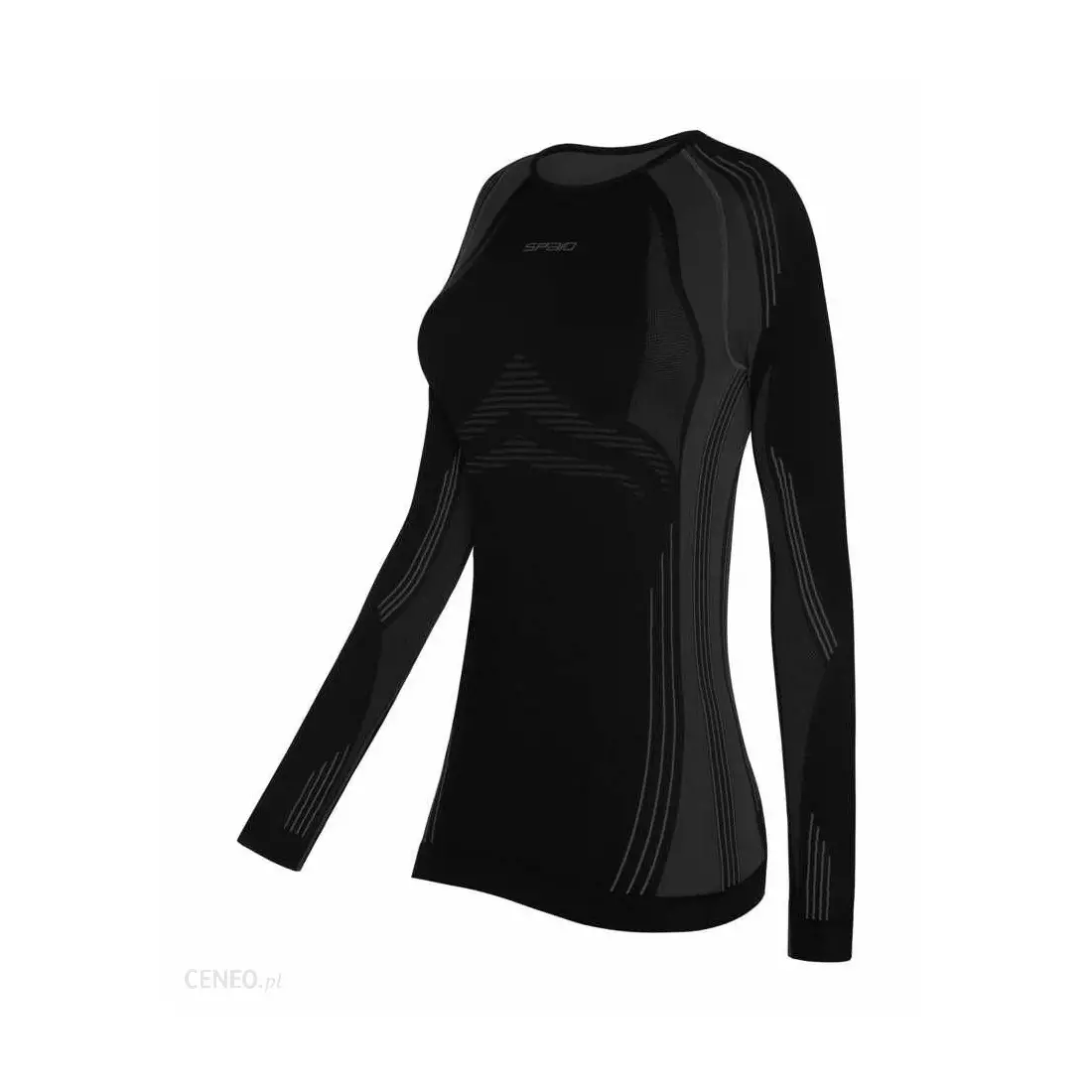 SPAIO termoaktívne spodné prádlo, dámske tričko POWERFUL čierno-šedé