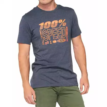 100% pánske športové tričko s krátkym rukávom TRADEMARK navy heather