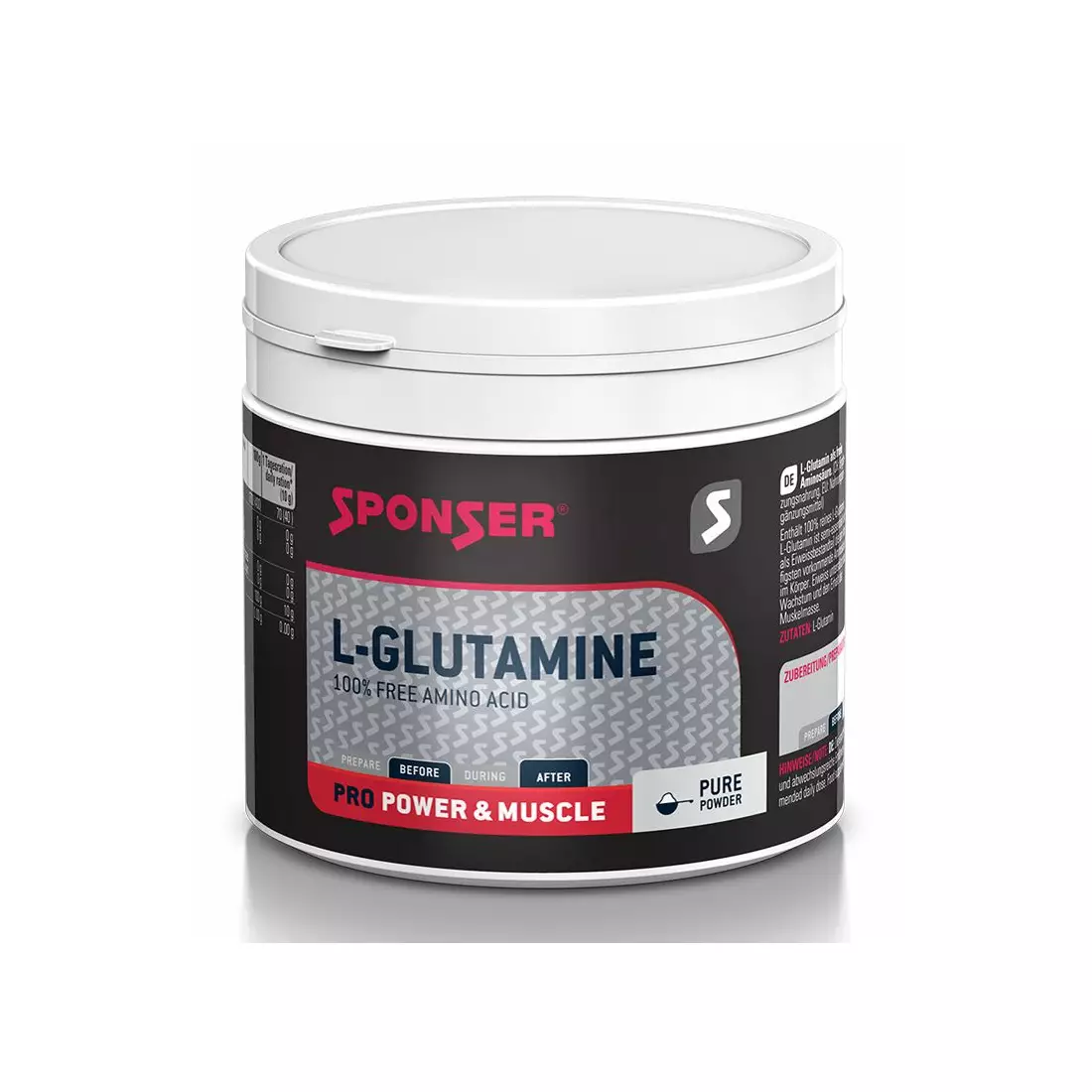 Čistý glutamín SPONSER L-GLUTAMINE 100% PURE plechovka 350g 