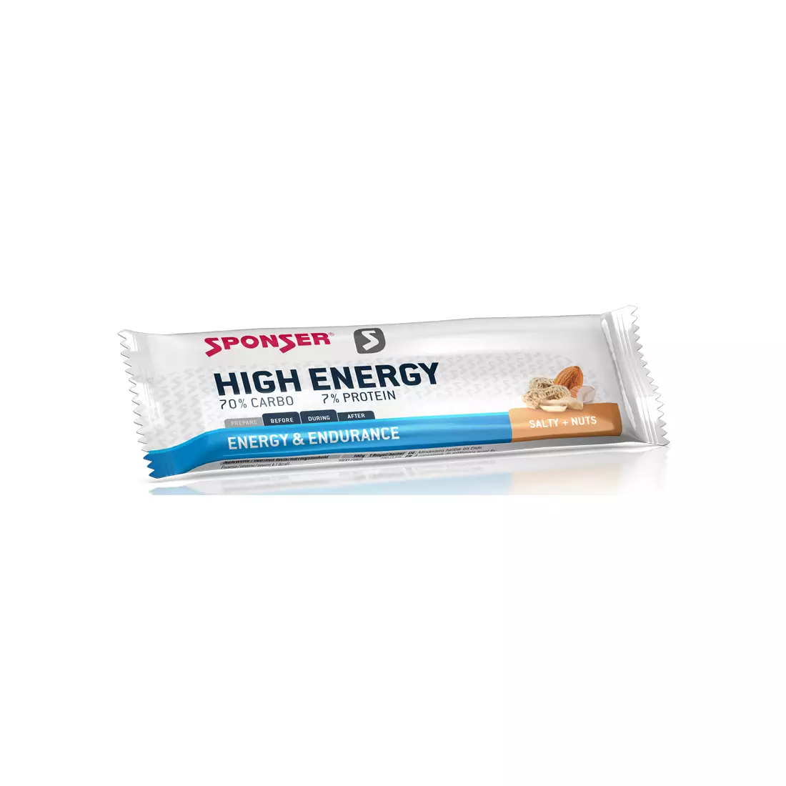Energetická tyčinka SPONSER HIGH ENERGY BAR solené arašidy box (30szt x 45g) 