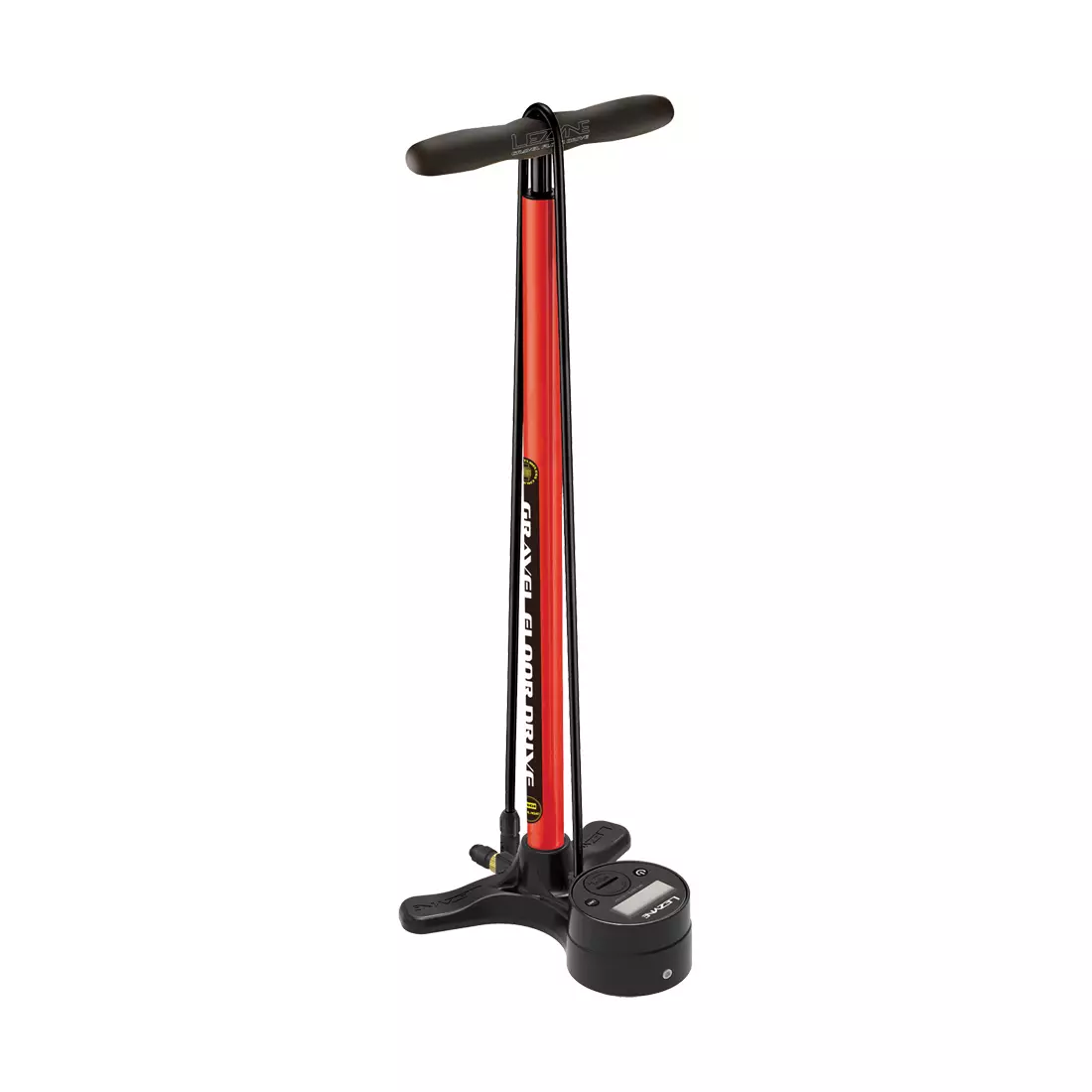 LEZYNE podlahová pumpa na bicykel SPORT GRAVEL DRIVE ABS-1 PRO CHUCK 220psi Červená LZN-1-FP-GRVL-V115