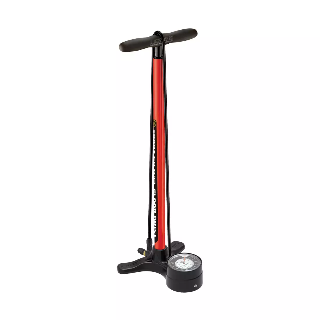 LEZYNE podlahová pumpa na bicykel SPORT GRAVEL DRIVE ABS-1 PRO CHUCK 220psi Červená LZN-1-FP-SPGRVL-V115