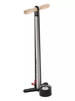 LEZYNE podlahová pumpa na bicykel STEEL FLOOR DRIVE ABS-1 PRO CHUCK 220psi striebro LZN-1-FP-SFLDR-V706