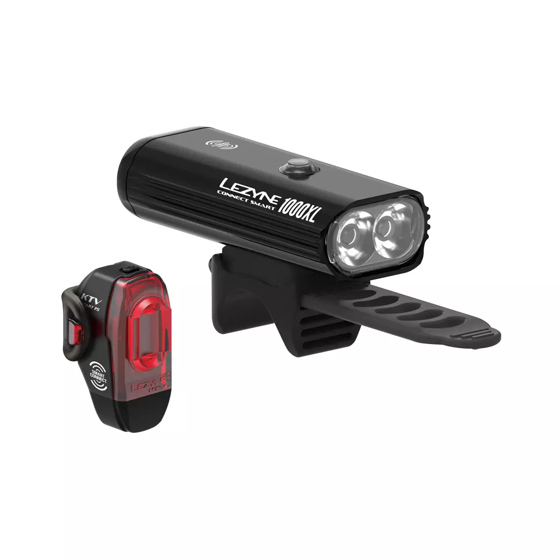 LEZYNE sada svetiel na bicykel CONNECT SMART 1000XL / KTV PRO SMART DRIVE čierna LZN-1-LED-32P-V104