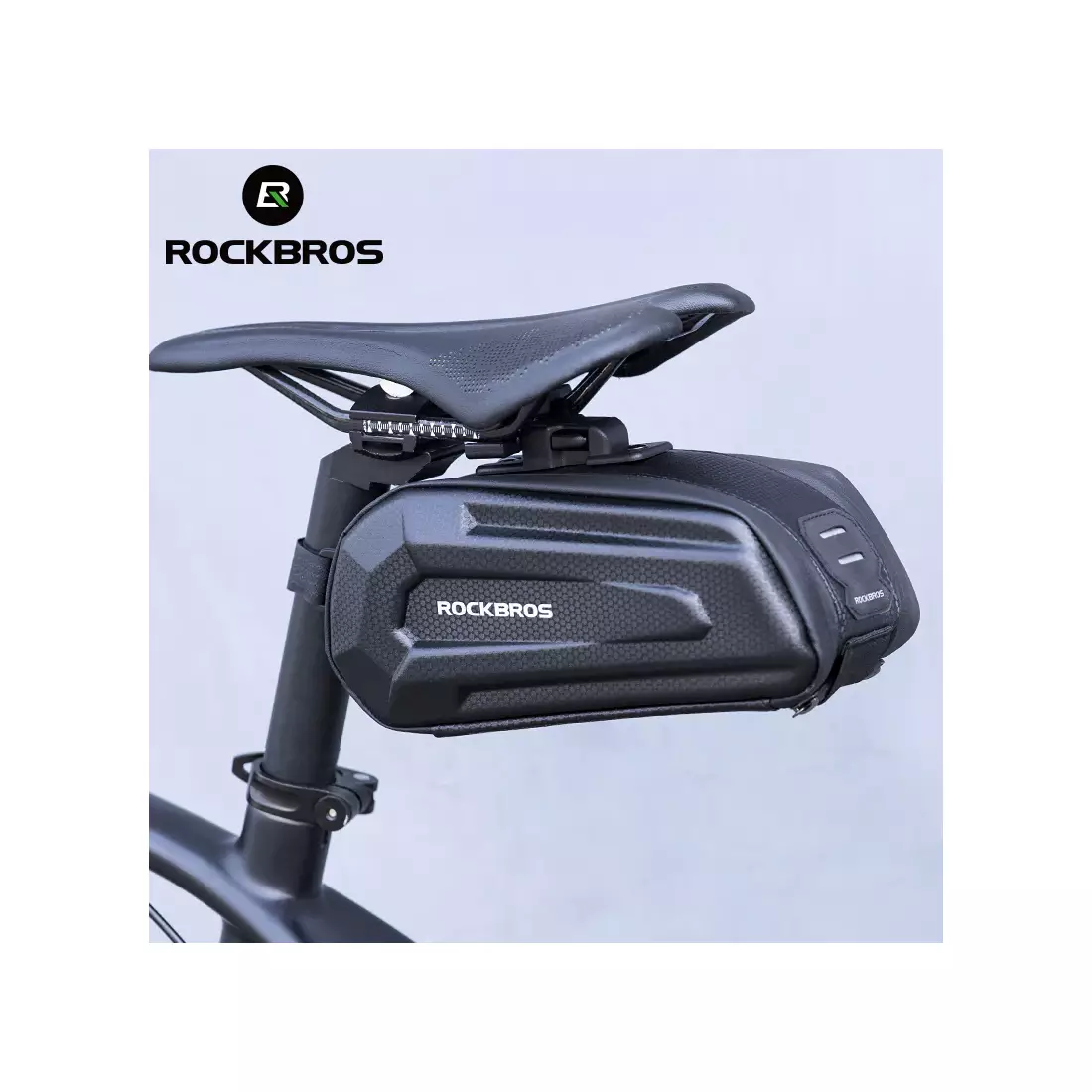Rockbros Hard Shell Sedlo bicykla taška s klipom, 1,5l čierna B69