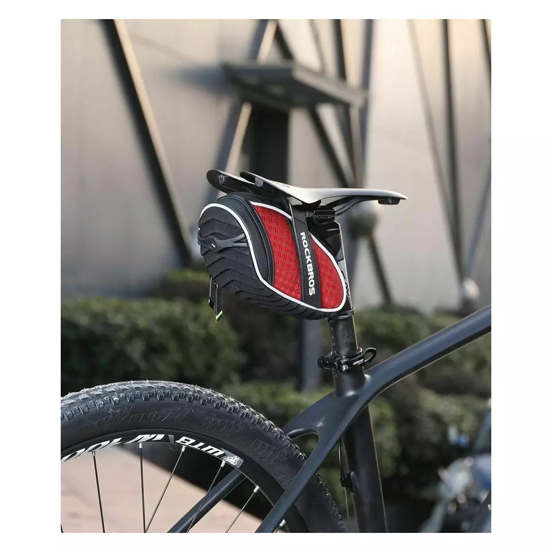 Rockbros Sedlová taška na bicykel na suchý zips, červená C16-R