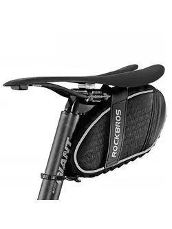 Rockbros Sedlová taška na bicykel na suchý zips, čierna C16-BK