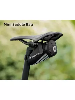 Rockbros Sedlová taška na bicykel na suchý zips, čierna C28-1