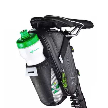 Rockbros Sedlová taška na bicykel na suchý zips, čierna C7-1