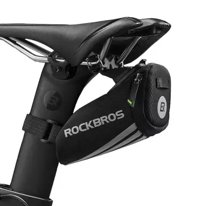 Rockbros cyklistická sedlová taška s klipom, čierna C28BK