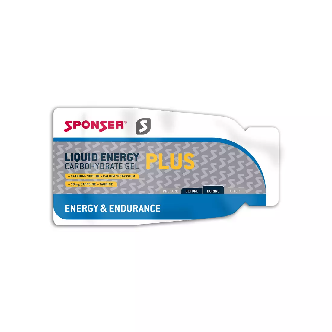 SPONSER LIQUID ENERGY PLUS Neutrálny energetický gél s kofeínovým boxom (40 vreciek x 35g)