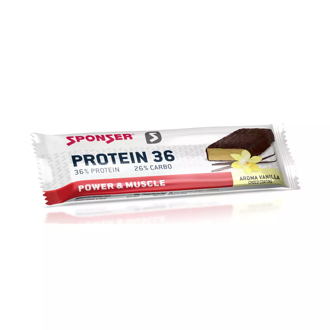 SPONSER PROTEIN 36 BAR proteínová tyčinka vanilka (krabička 25 ks x 50 g)