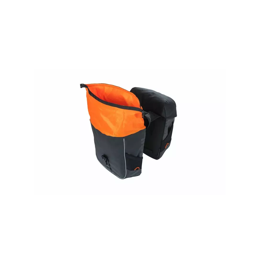 BASIL zadné cyklistické kufre MILES TARPAULIN DOUBLE BAG 34L black orange 18086