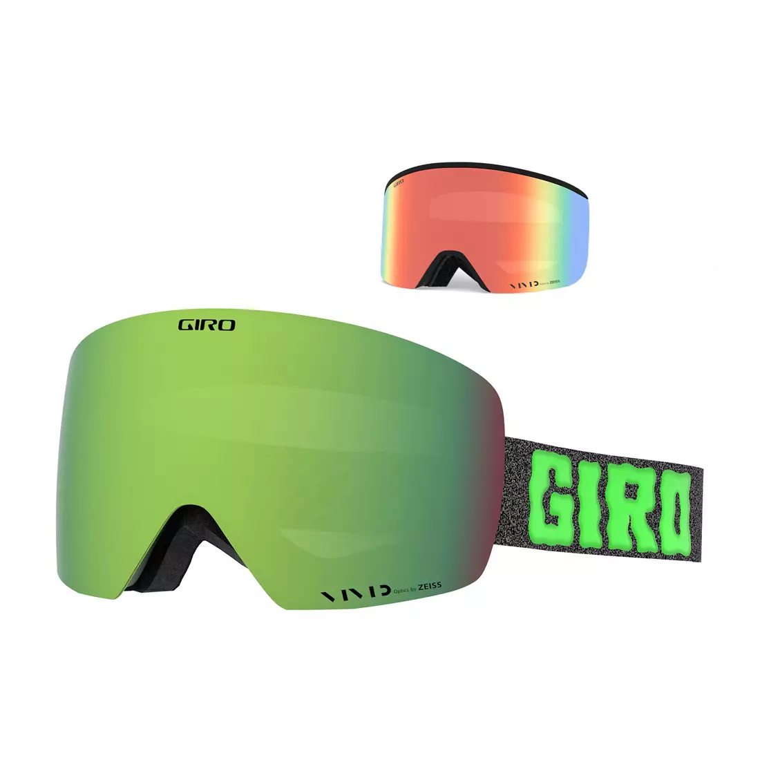GIRO zimné lyžiarske/snowboardové okuliare CONTOUR GREEN COSMIC SLIME (VIVID-Carl Zeiss EMERALD 22% S2 + VIVID-Carl Zeiss INFRARED 62% S1) GR-7119486