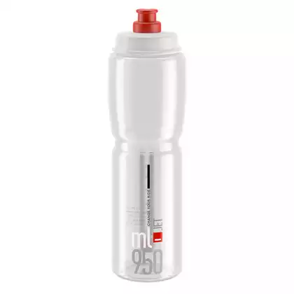 ELITE Cyklistická fľaša na vodu Jet Clear, Červená 950ml 