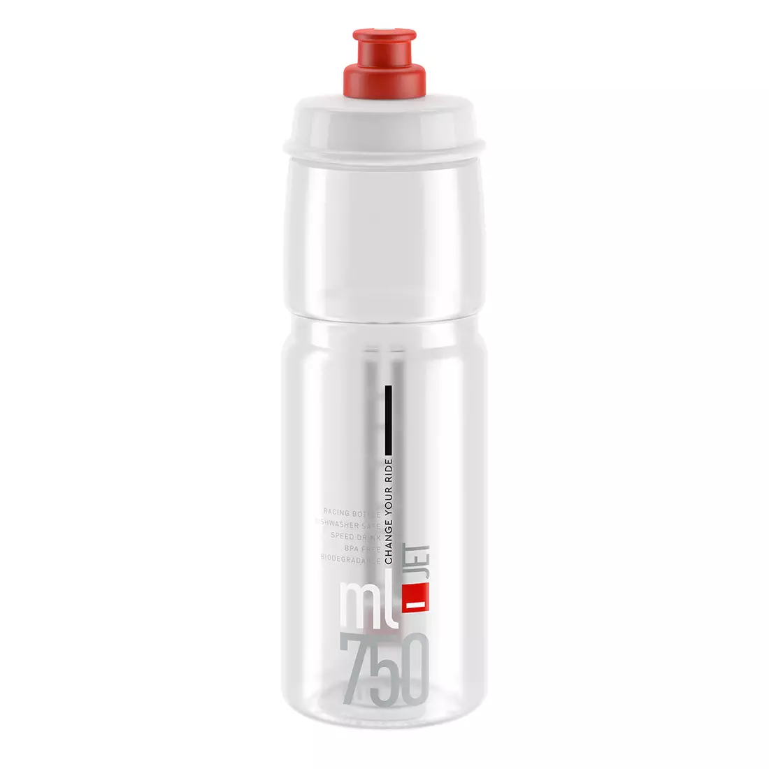 ELITE JET cyklistická fľaša na vodu 750 ml, clear