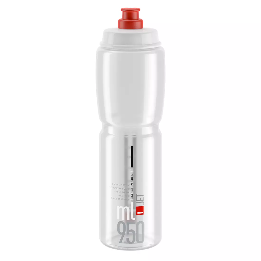 ELITE JET cyklistická fľaša na vodu 950 ml, clear