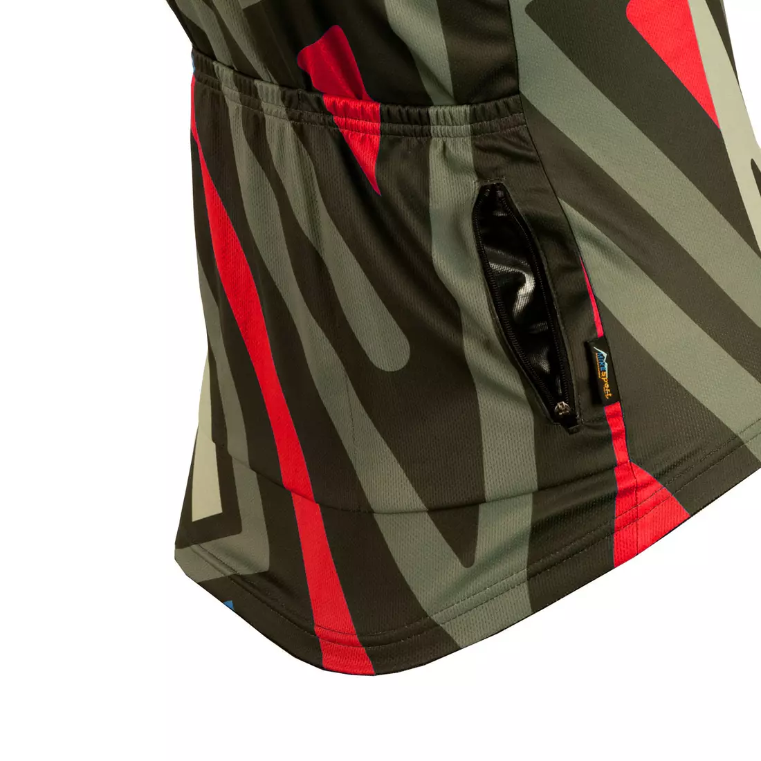 KAYMAQ DESIGN M41 pánsky cyklistický dres, krátky rukáv, červená