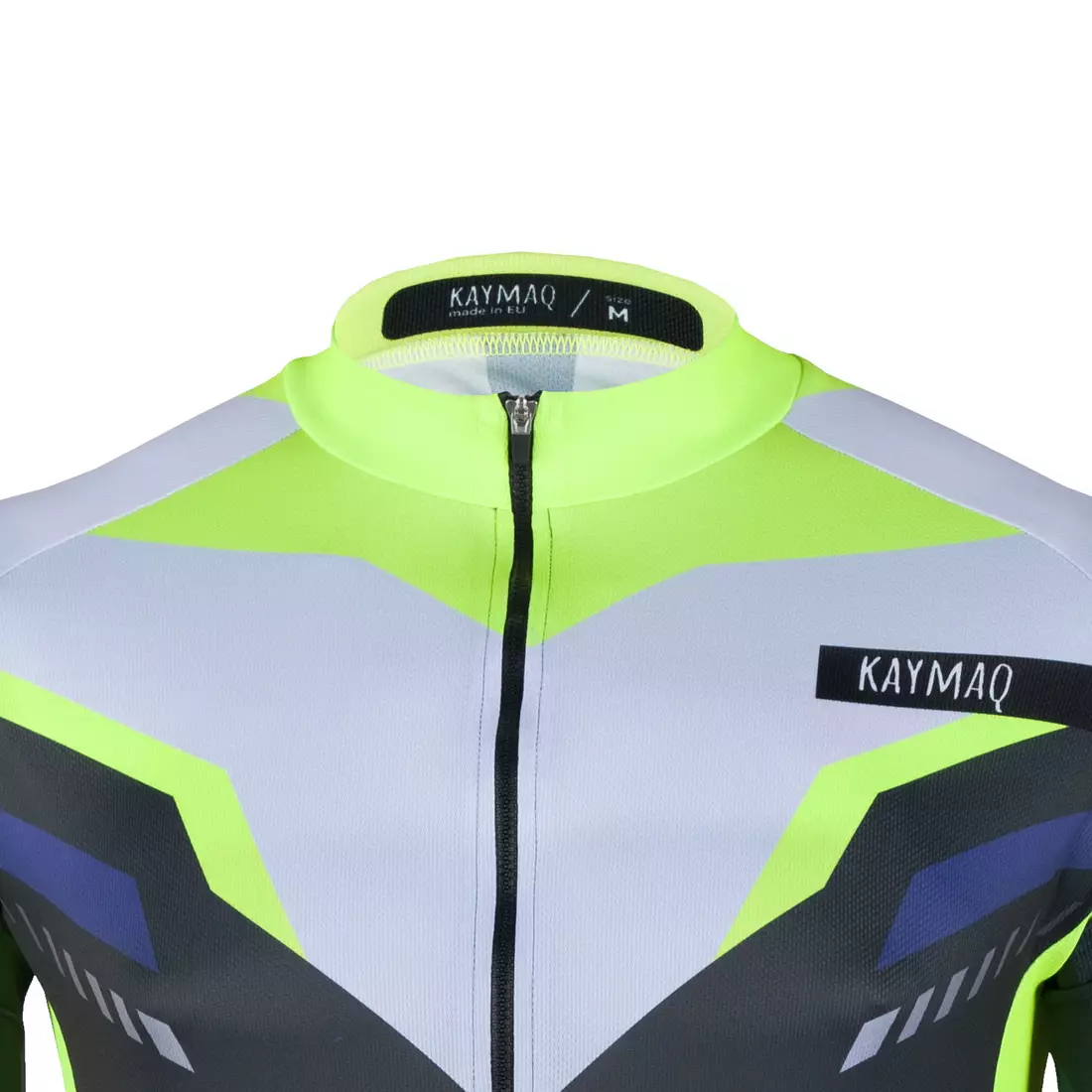 KAYMAQ DESIGN M61 pánsky cyklistický dres, krátky rukáv, fluorovo žltý