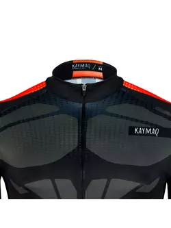 KAYMAQ DESIGN M63 pánsky cyklistický dres, krátky rukáv, červená