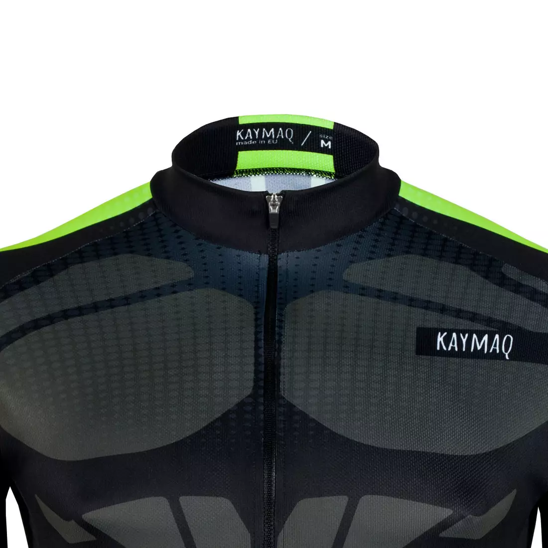 KAYMAQ DESIGN M63 pánsky cyklistický dres, krátky rukáv, fluorovo žltý