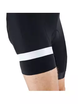[Set] KAYMAQ DESIGN pánske zateplené cyklistické kraťasy so trakmi KYBT34, čierna + DEKO izolované nohy bicykla D-ROBAX, čierna