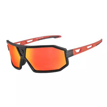 Rockbros SP214BK Polarizované cyklistické / športové okuliare, čierne a červené